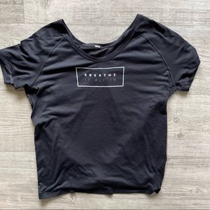 Lululemon black tie back tee